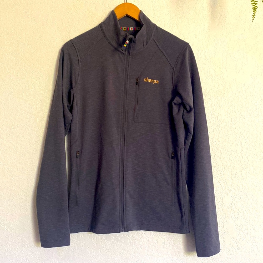 SHERPA ADVENTURE GEAR MEN'S SZ Medium JACKET Lightweight Full Zip Gray EUC